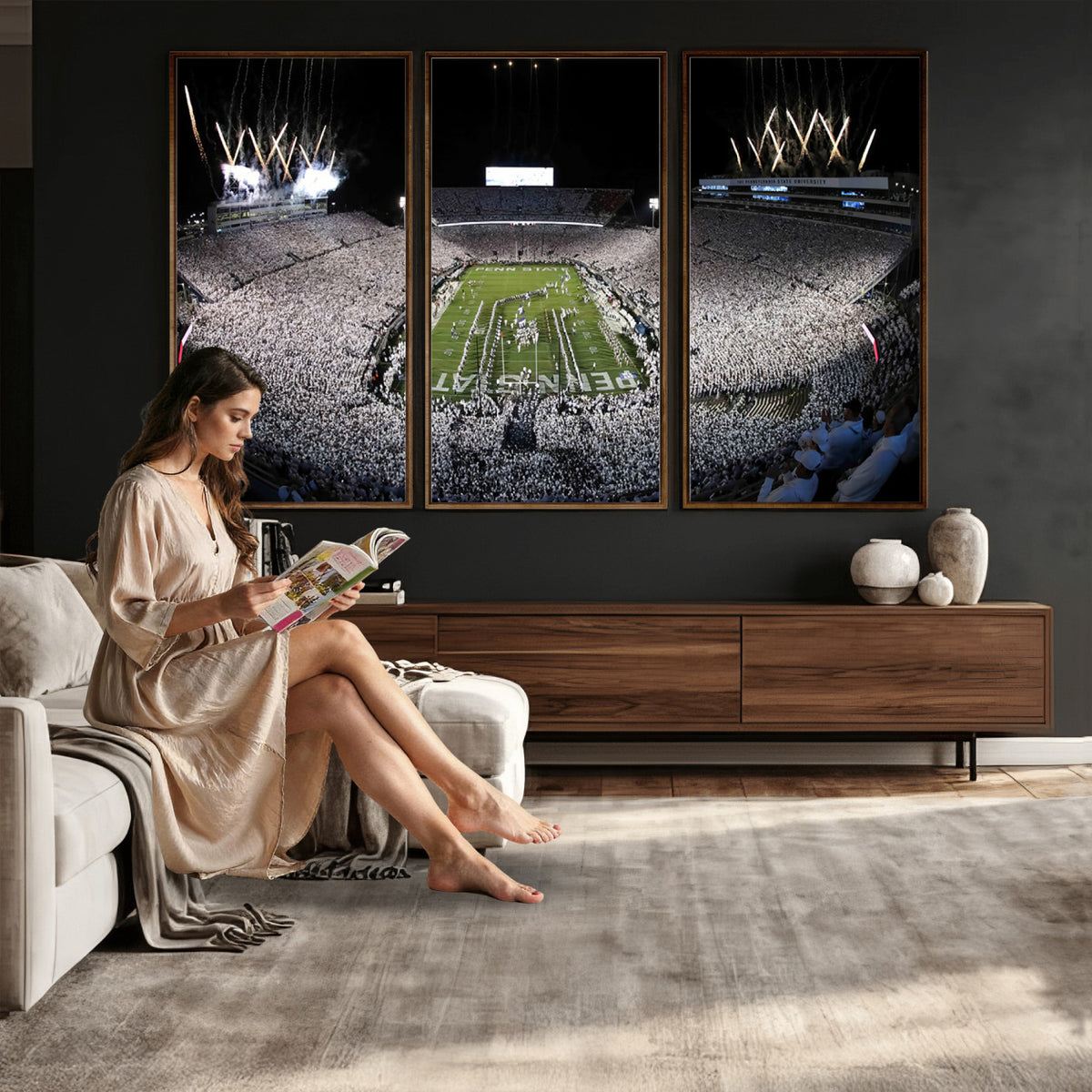 84537-MGV-CV-36X24 - Penn State Beaver Stadium Canvas Wall Art - Nittany Lions Football Print