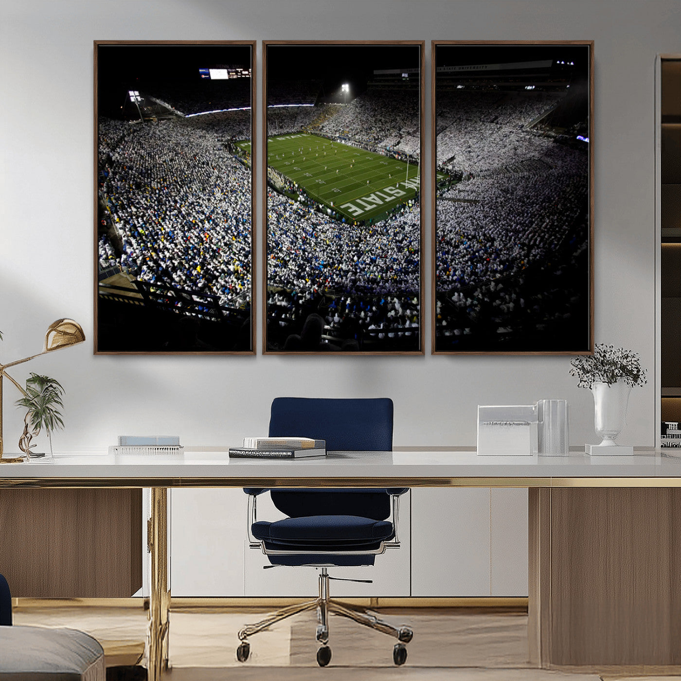 MGV-FC-48X32-3P - Penn State Football Stadium Wall Art - Beaver Stadium Canvas Print