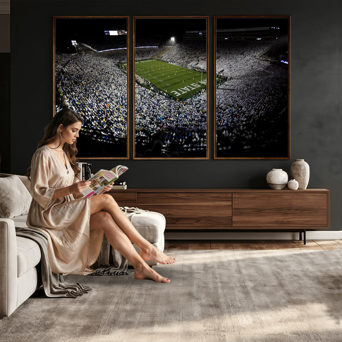 96825-MGV-CV-36X24 - Penn State Football Stadium Wall Art - Beaver Stadium Canvas Print