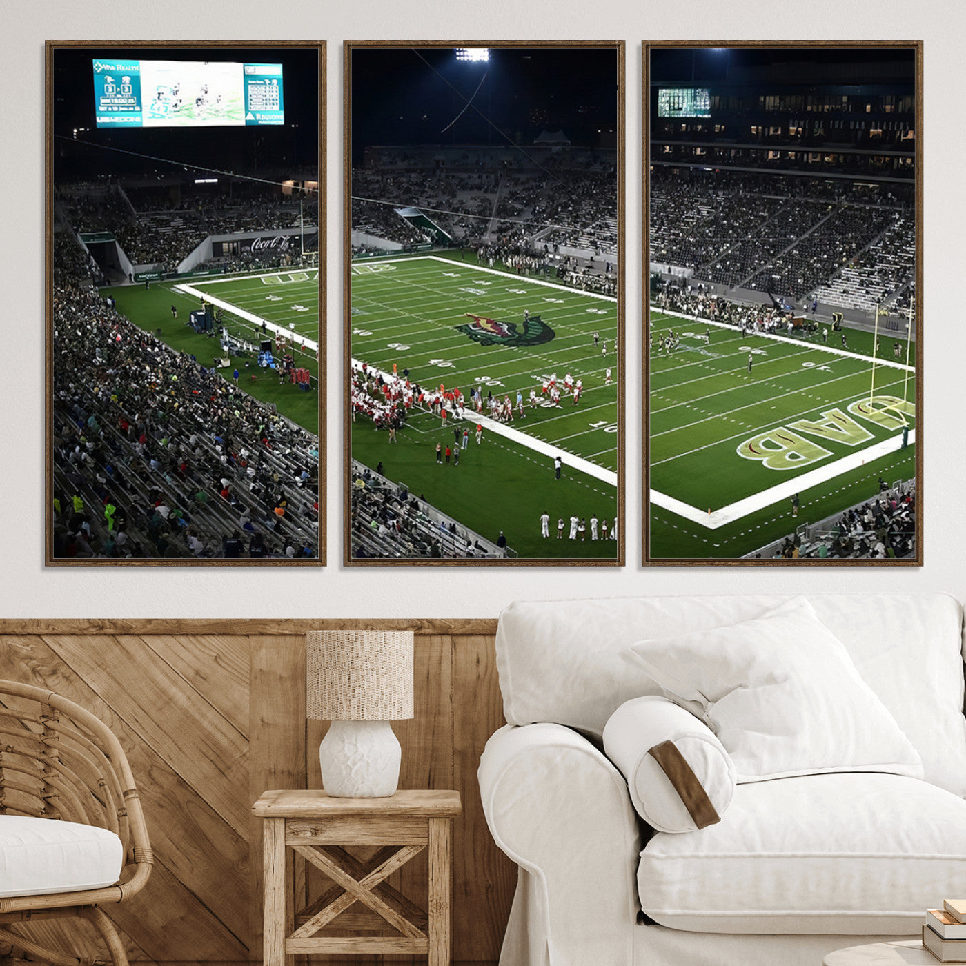 81740-MGV-CV-36X24-UAB Blazers Football Team Print - Birmingham Protective Stadium Wall Art Canvas Print