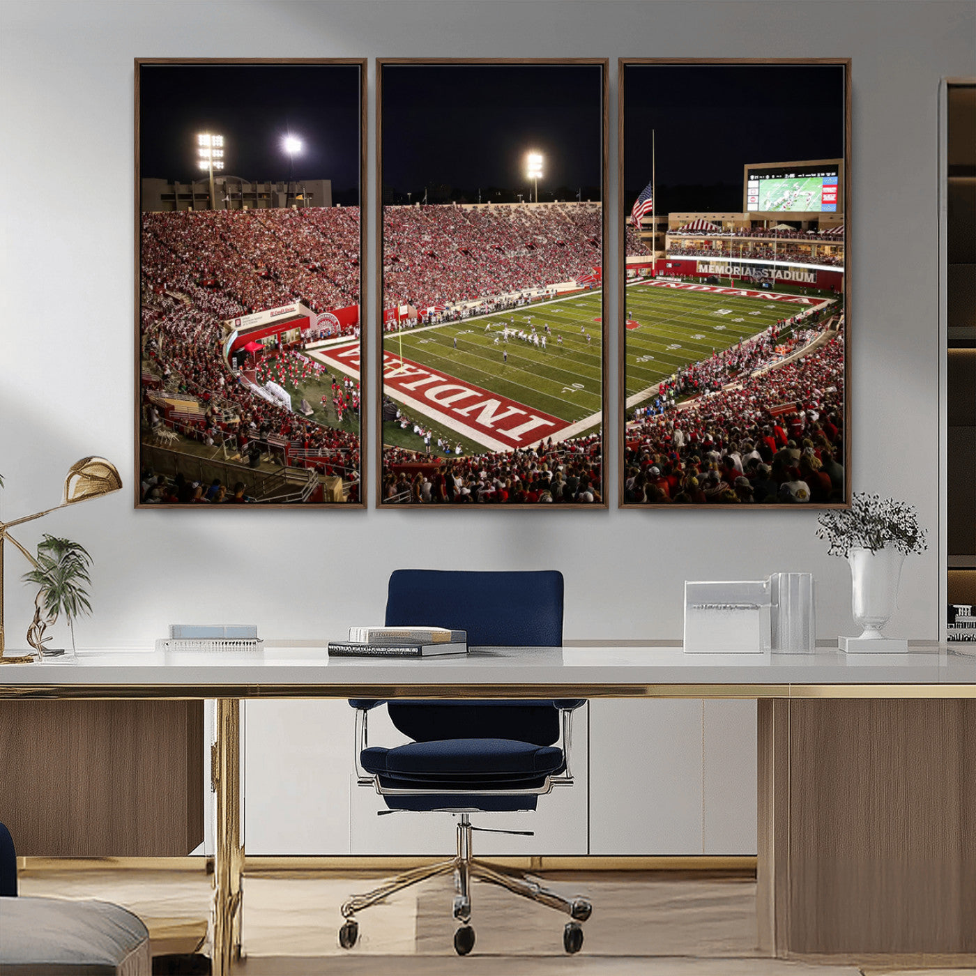 MGV-FC-48X32-3P - Indiana University Hoosiers Football Team Print Canvas