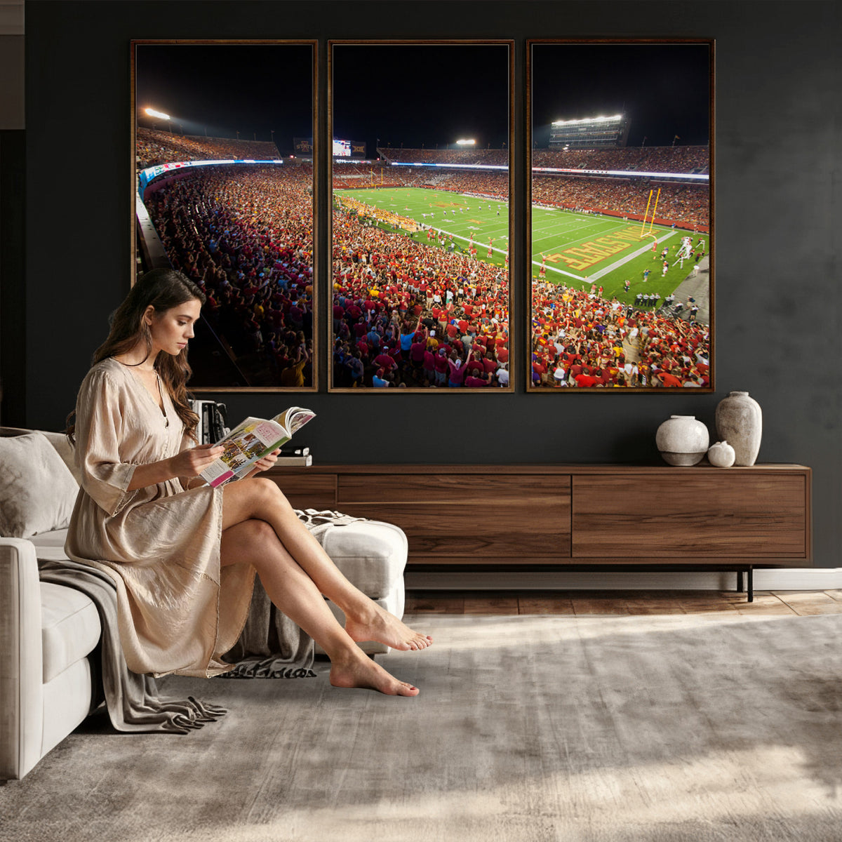 35139-MGV-CV-36X24 - Iowa State University Cyclones Canvas Print, Jack Trice Stadium
