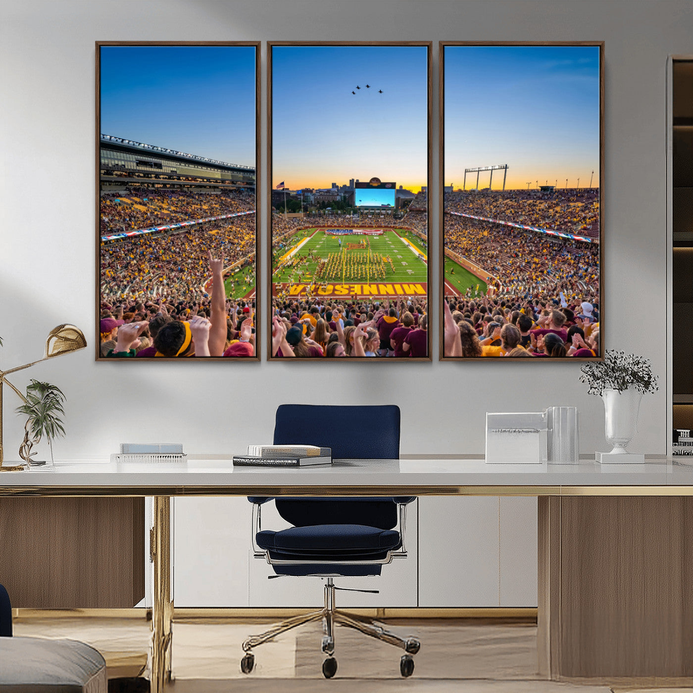 MGV-FC-48X32-3P - University of Minnesota Golden Gophers Art Print, Football Team Print - Minneapolis Huntington Bank