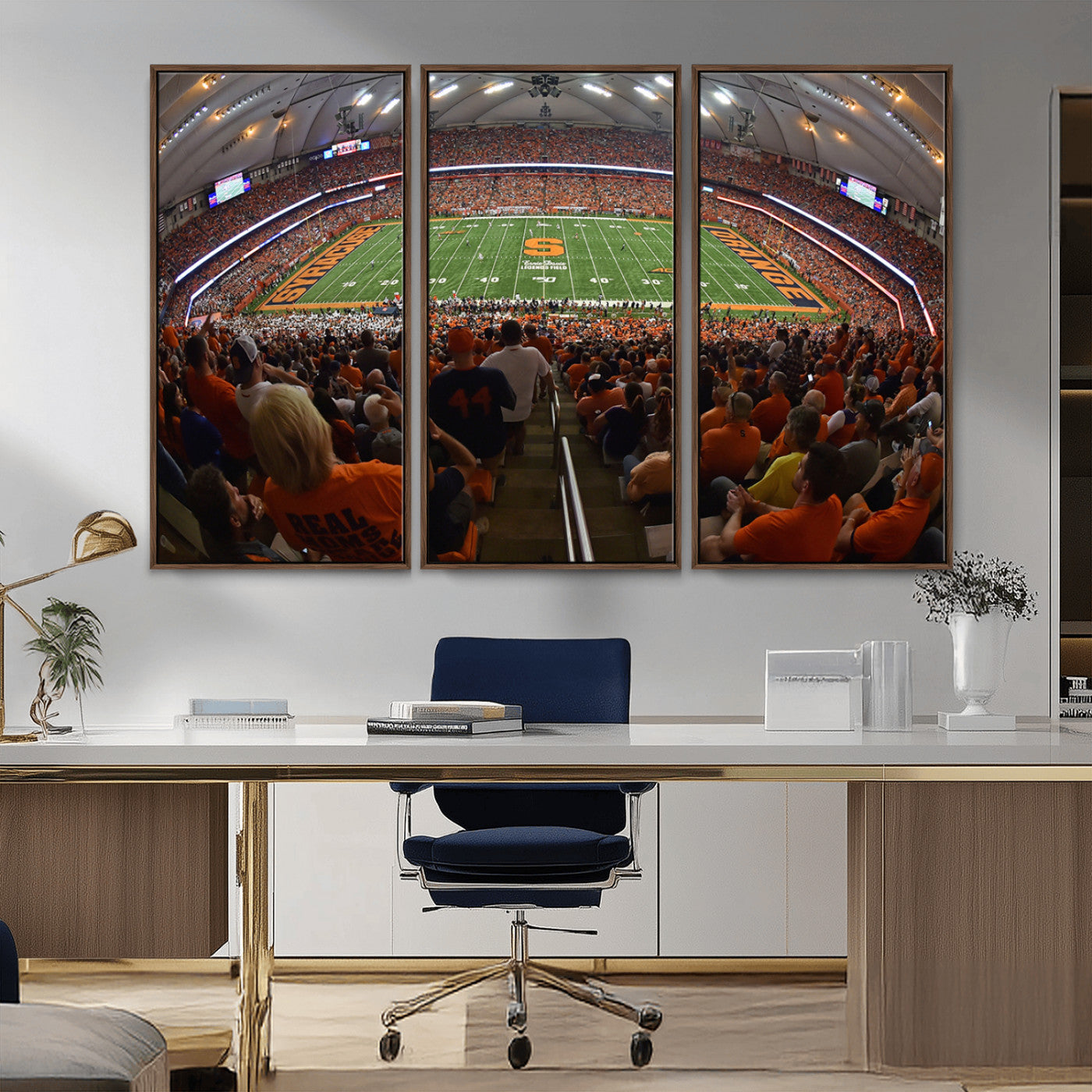 MGV-FC-48X32-3P - Syracuse University Orange Football Canvas Print, Football Team Print - Syracuse JMA Wireless Dome