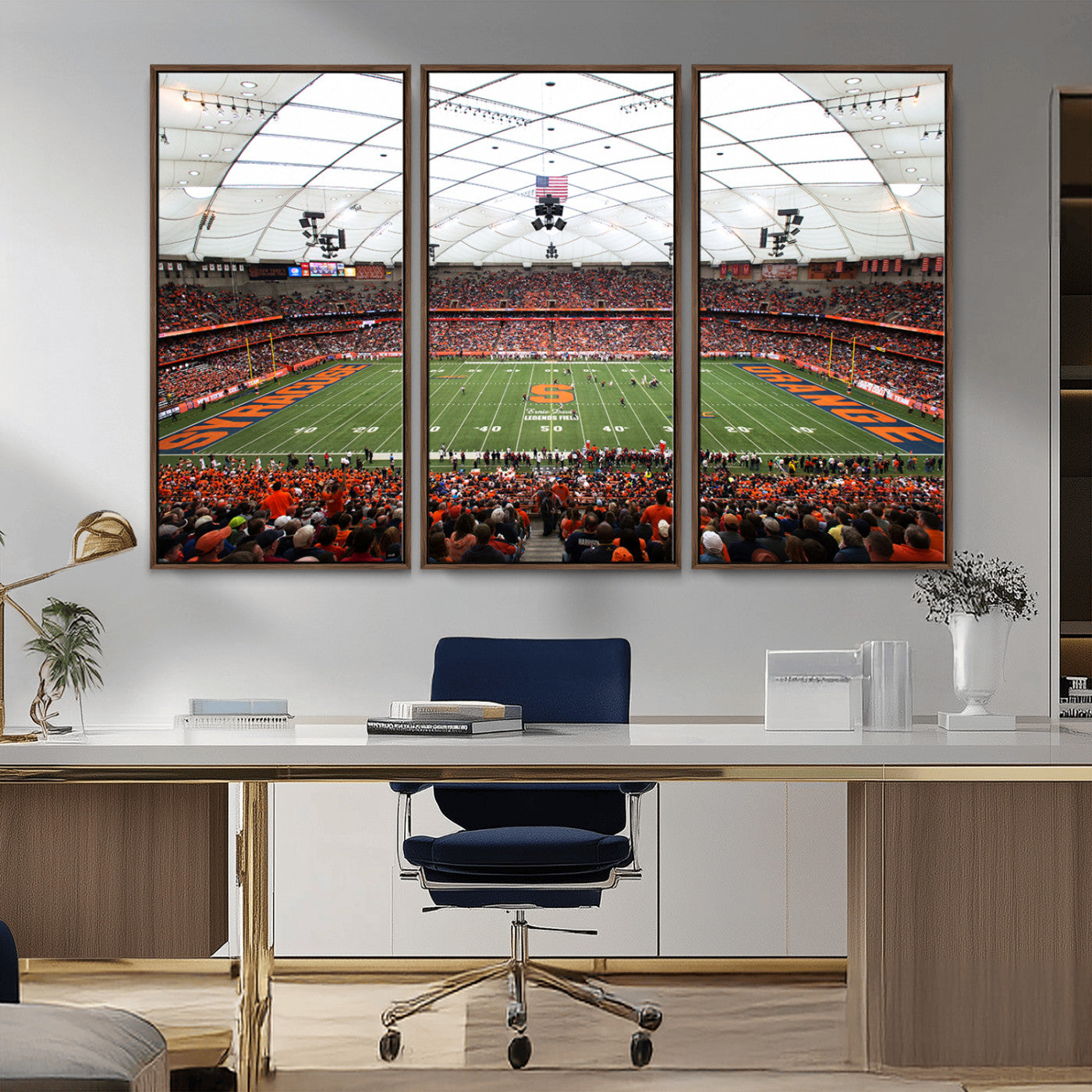 MGV-FC-48X32-3P - Syracuse University Orange Football Team Print - Syracuse JMA Wireless Dome Wall Art Canvas Print