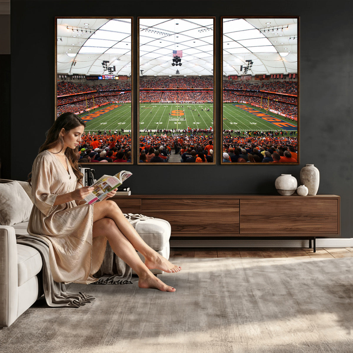 78104-MGV-CV-36X24 - Syracuse University Orange Football Team Print, Syracuse
