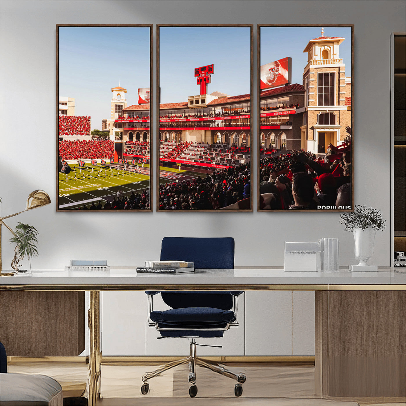 MGV-FC-48X32-3P - Jones AT&T Stadium Texas Tech Red Raiders Wall Art | Large Att Stadium Canvas Print | College