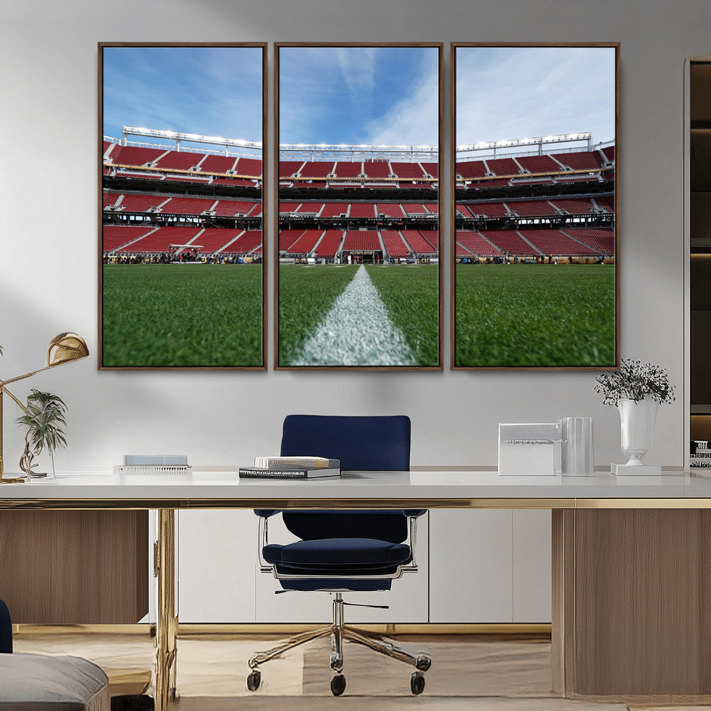 MGV-FC-48X32-3P - University of Tulsa Golden Hurricane Football Team Print - Tulsa H.A. Chapman Stadium Wall Art