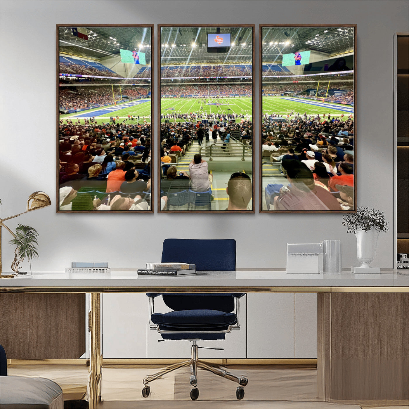 MGV-FC-48X32-3P - The University of Texas at San Antonio Roadrunners Football Team Print - San Antonio Alamodome Wall