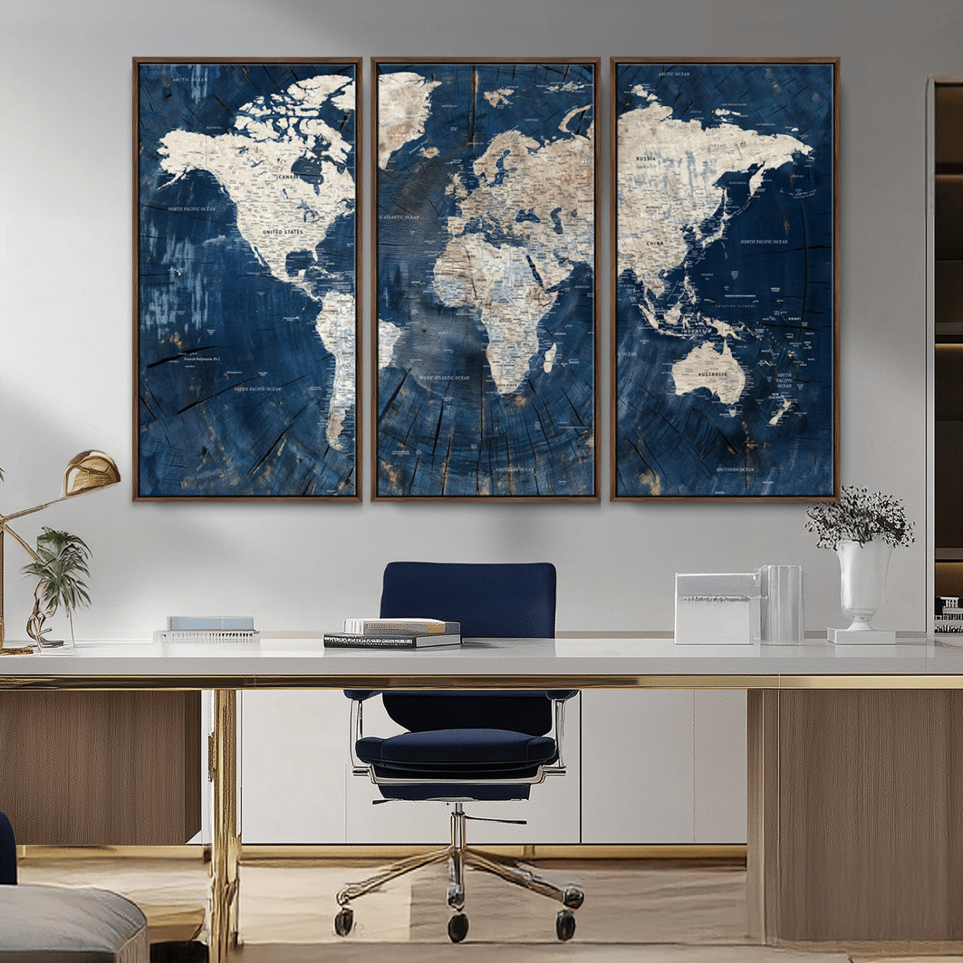 MGV-FC-48X32-3P - Push Pin World Map Canvas Print – Framed Wall Art for Couples to Track Their Travels – Anniversary