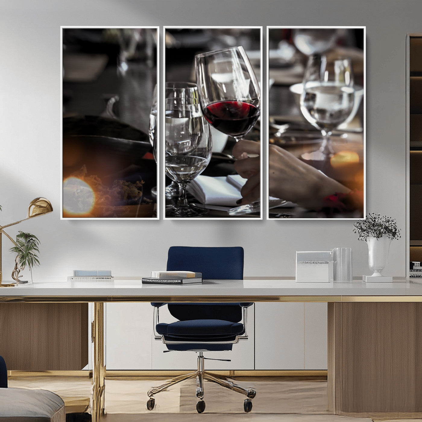 MGV-FC-48X32-3P - Red Wine and Glass Canvas Print
