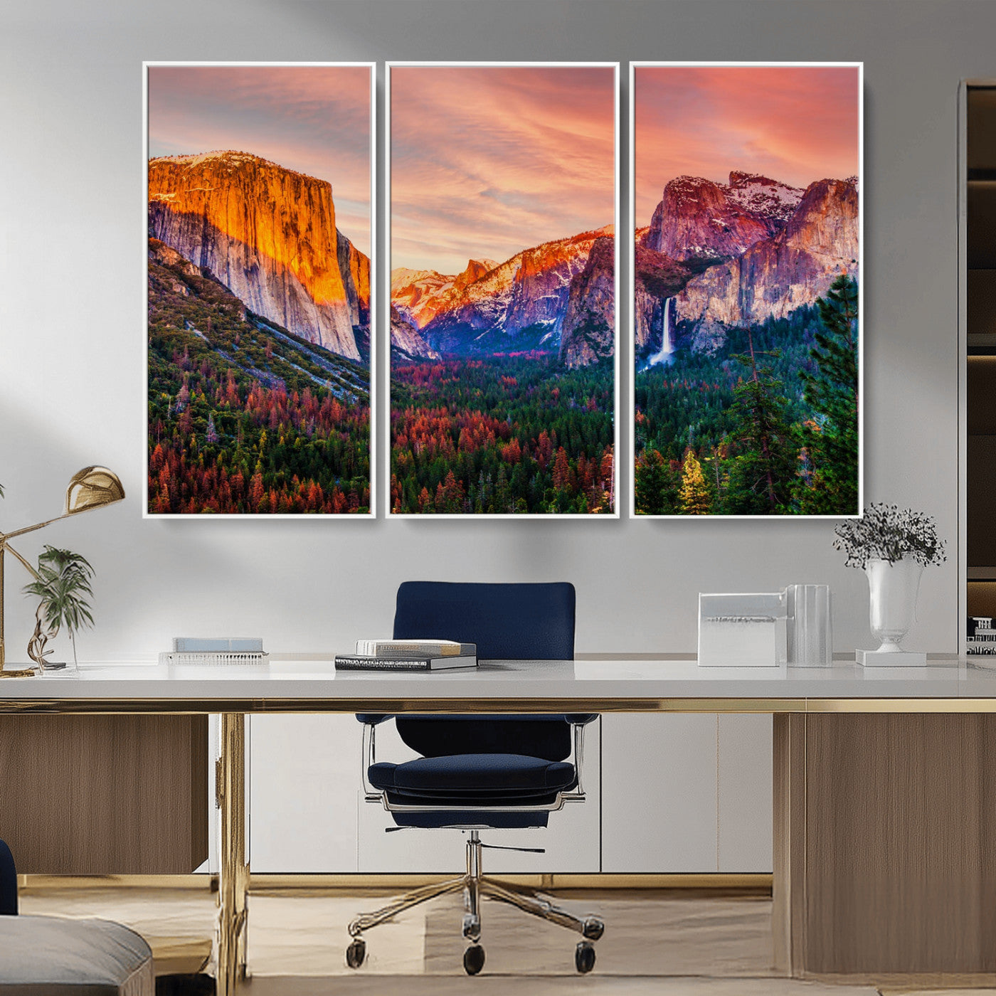 MGV-FC-48X32-3P - Yosemite Nal Park Wall Art Landscape Canvas Print El Capitan