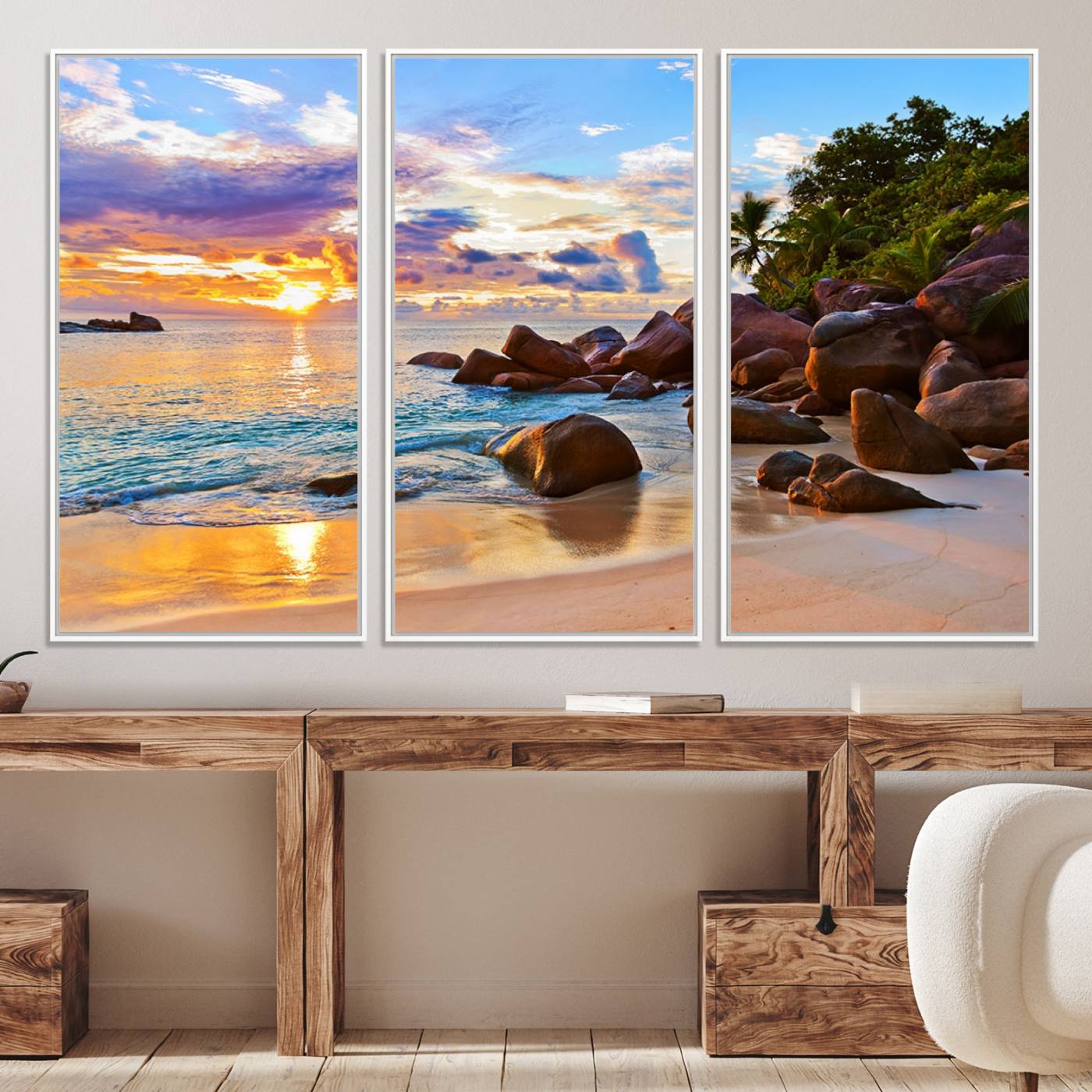 43209-MGV-CV-36X24-Tropical Island Beach Sunset Canvas Print