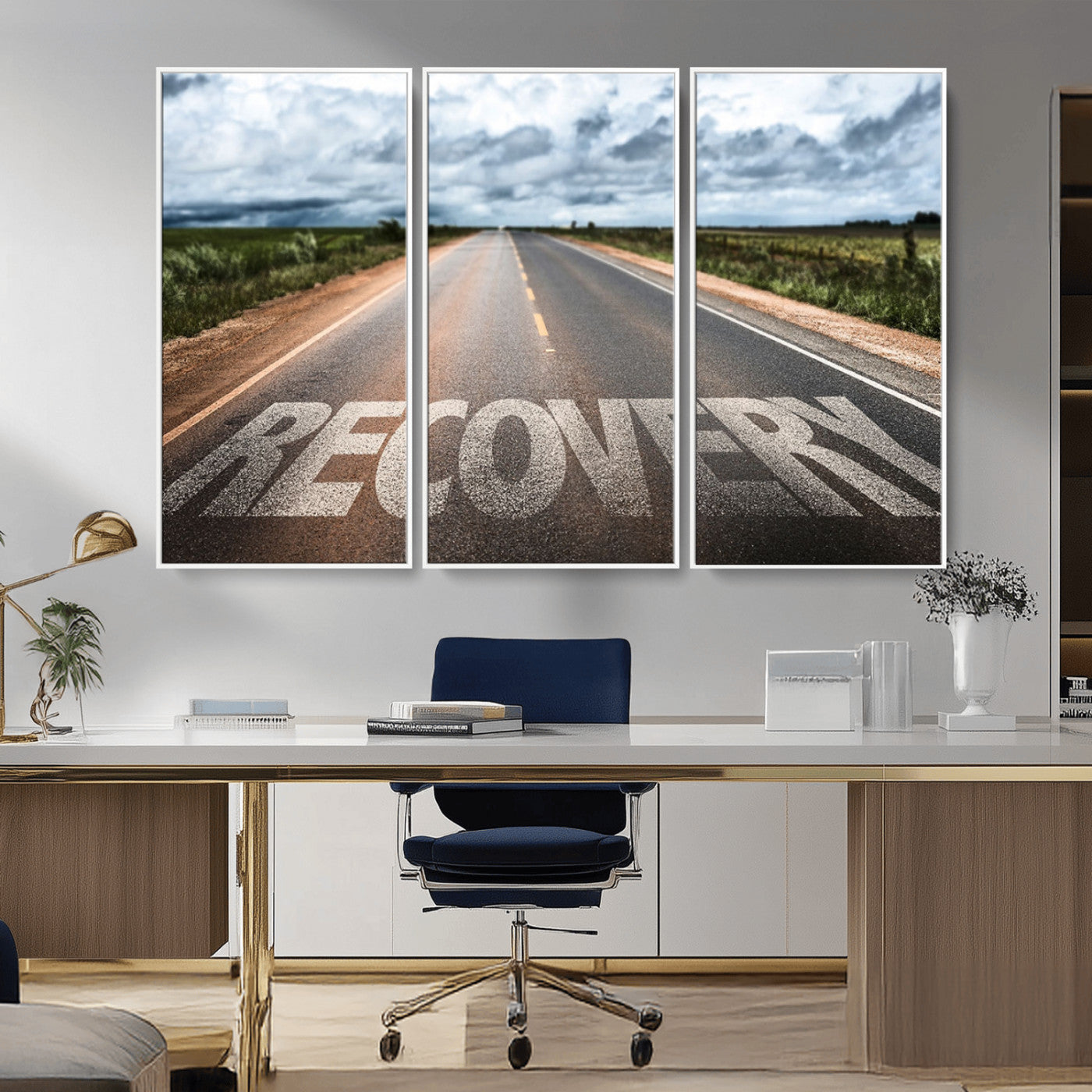MGV-FC-48X32-3P - Recovery Road Wall Art Canvas Print