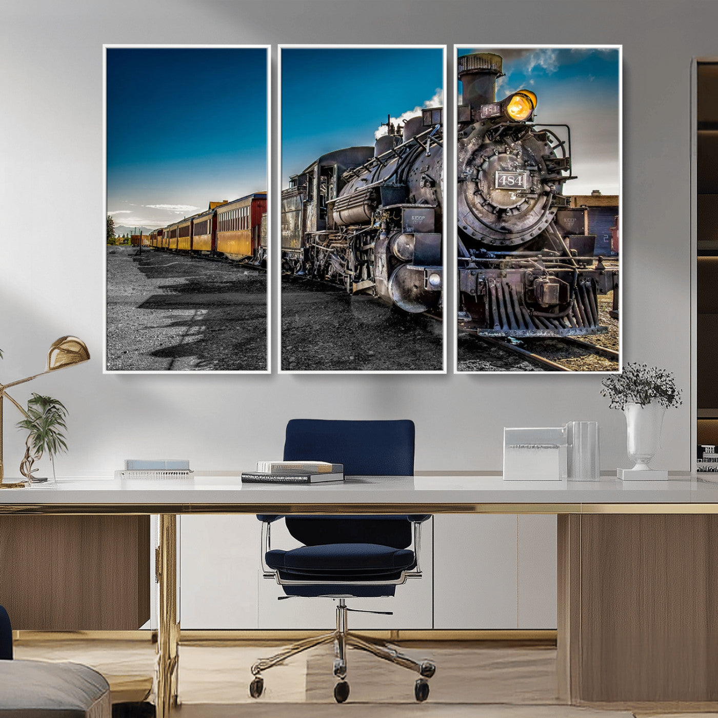 MGV-FC-48X32-3P - Train Wall Art Canvas Print