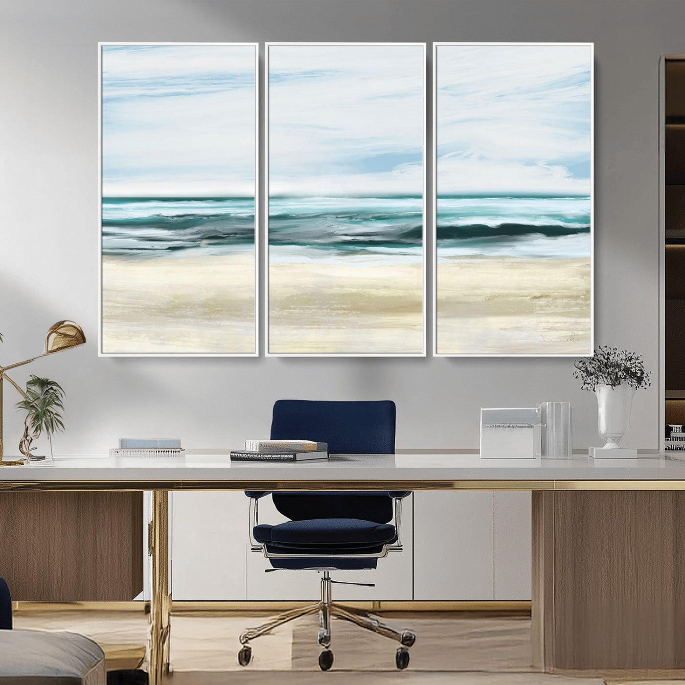-Ocean Abstract Wall Art Canvas Print
