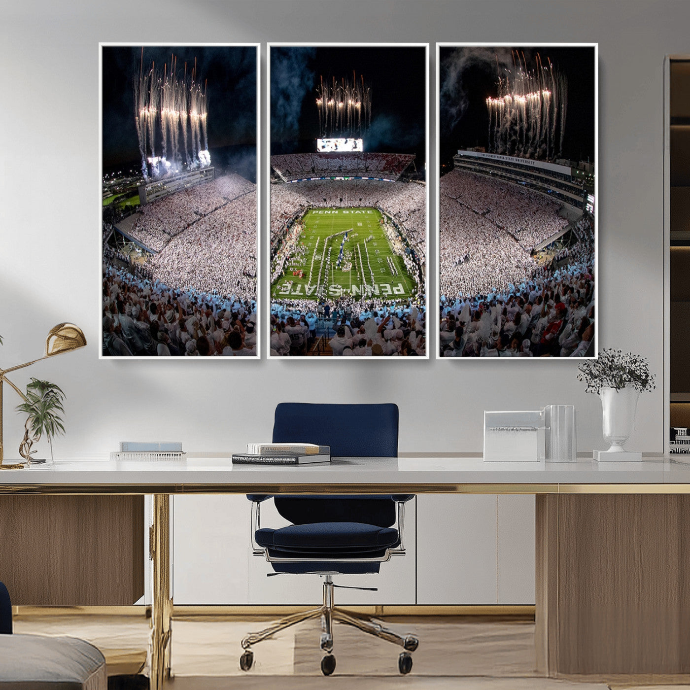 MGV-FC-48X32-3P - Penn Stadium Football Wall Art Canvas Print, Pennsylvania University Football Stadium