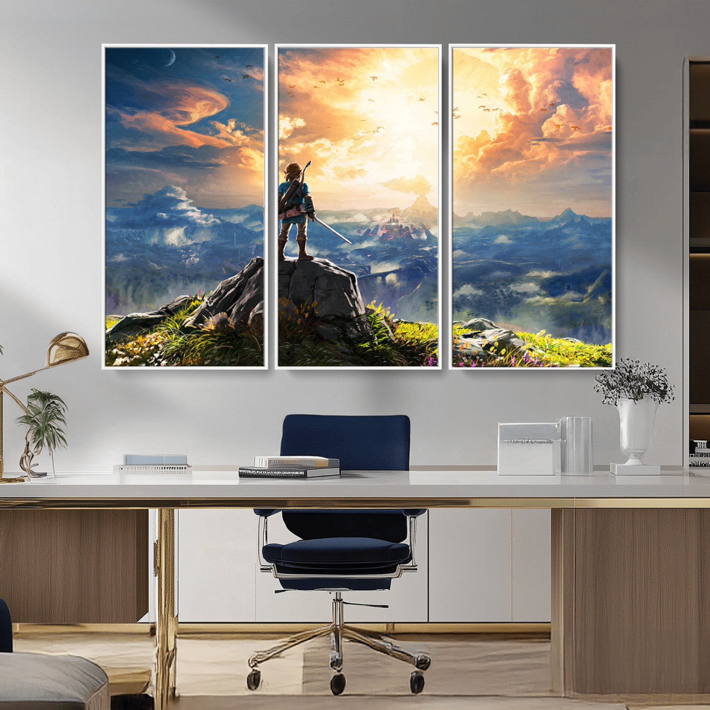 MGV-FC-48X32-3P - Legend of Zelda Breath of the Wild Game Wall Art Canvas, Legend of Zelda Canvas Print