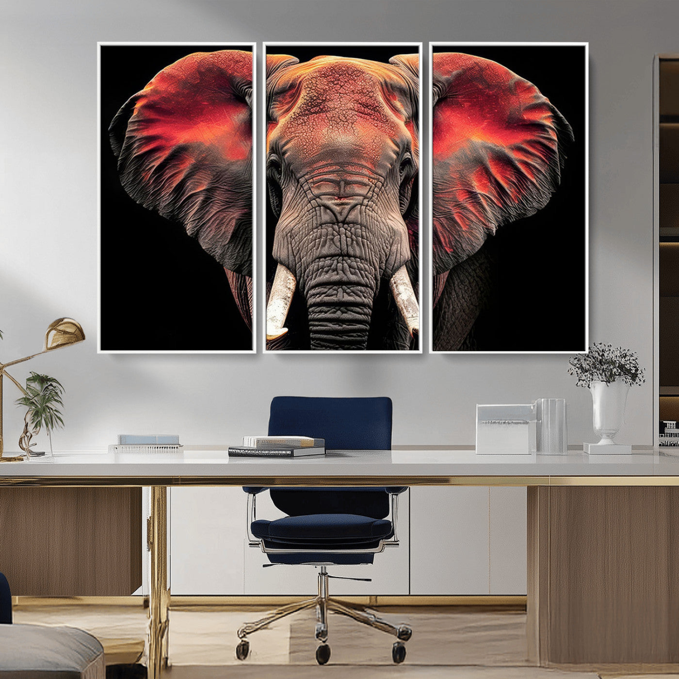 -Elephant Wall Art Canvas Print