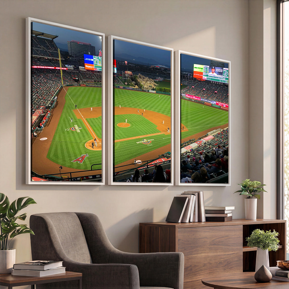 93707-MGV-CV-36X24 - Angel Stadium Aerial Canvas Print | Los Angeles Angels Baseball
