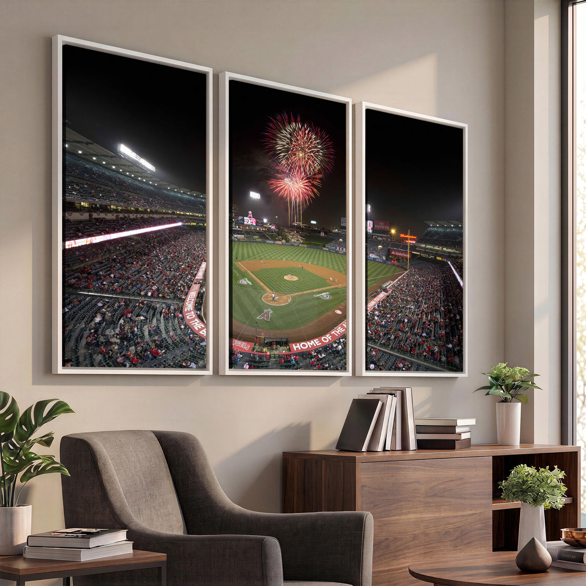 63592-MGV-CV-36X24 - Angel Stadium in Los Angeles Stadium Wall Art Canvas Print