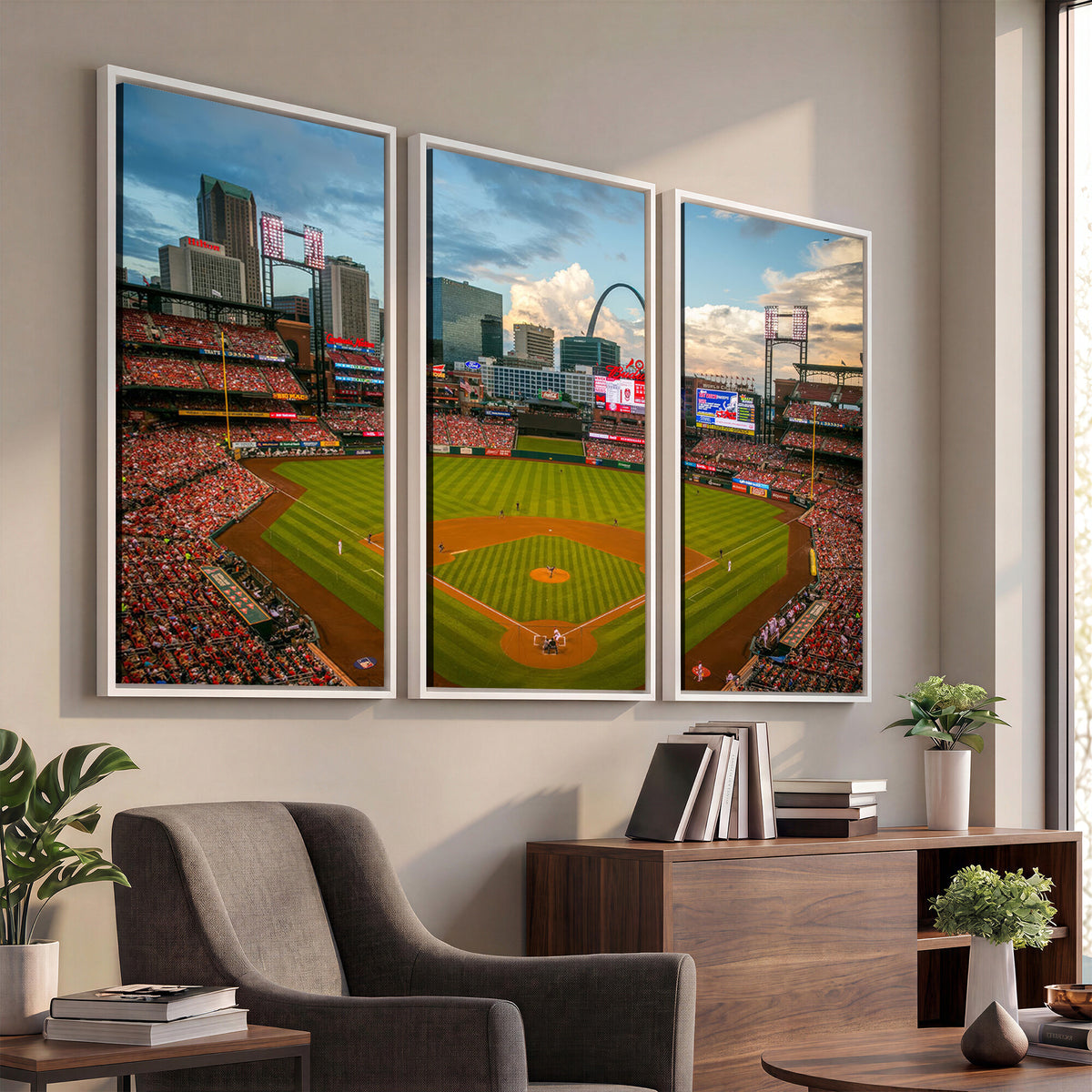 91908-MGV-CV-36X24 - Busch Stadium Wall Art Print | St. Louis Cardinals Baseball