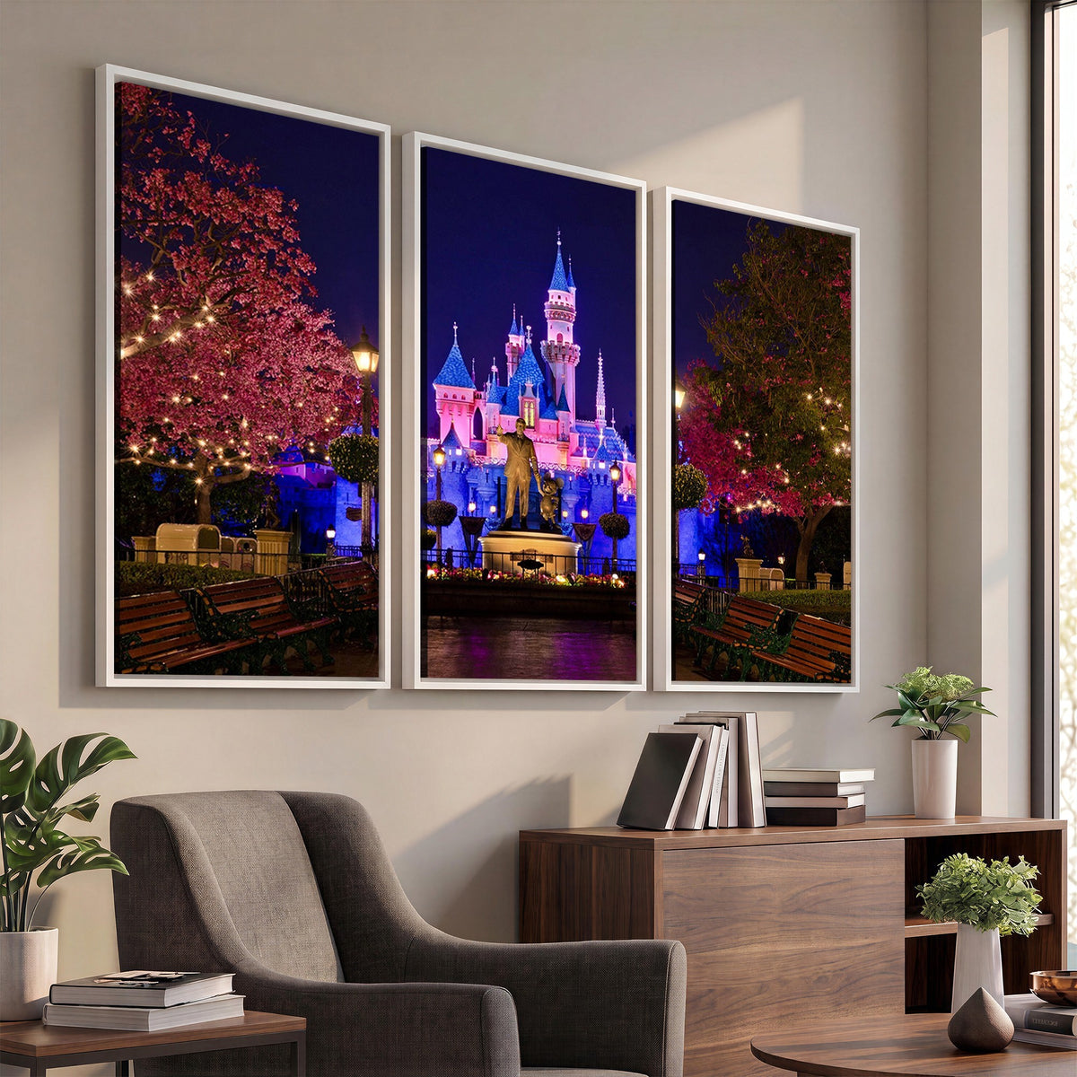 79435-MGV-CV-24X16 - Castle Large Wall Art, Disney Magic Kingdom Kids Room Decor and Christmas Gift