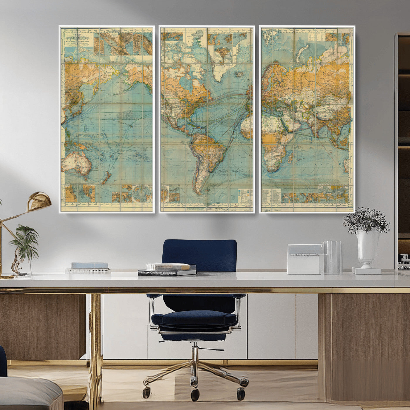 MGV-FC-48X32-3P - Push Pin World Map Canvas Print – Framed Wall Art for Couples to Track Their Travels – Anniversary
