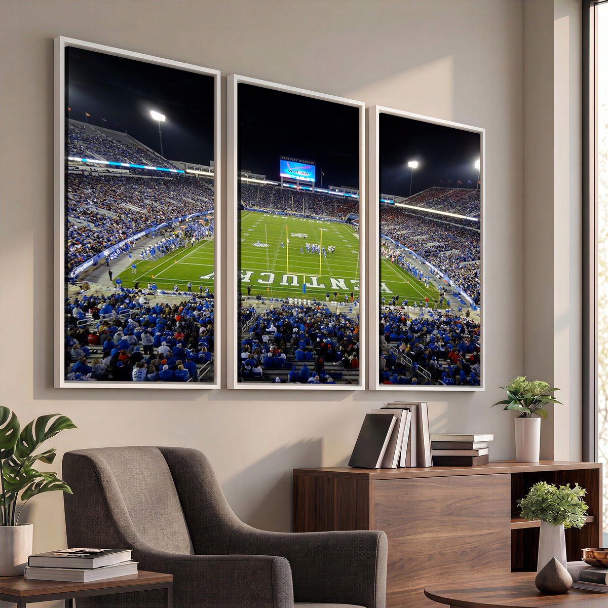 14304-MGV-CV-36X24 - Kroger Field Canvas Wall Art, Kentucky Stadium Wall Art, Framed and Ready to Hang