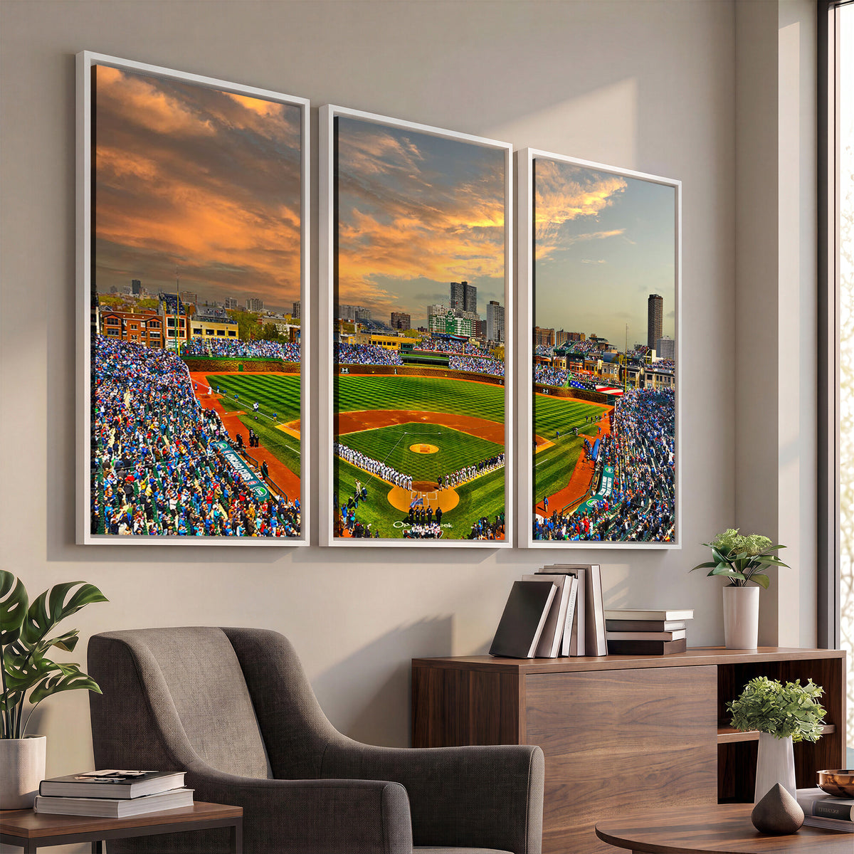 45635-MGV-CV-36X24 - Chicago Wrigley Field Wall Art Canvas Print