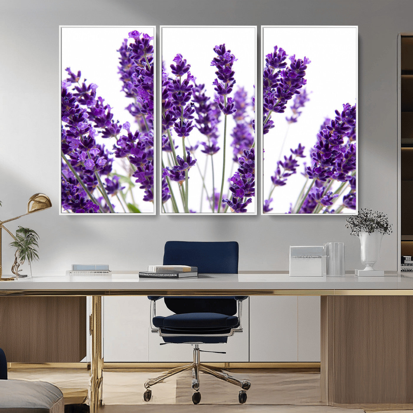 MGV-FC-48X32-3P - Lavender Flower Wall Art Canvas Print