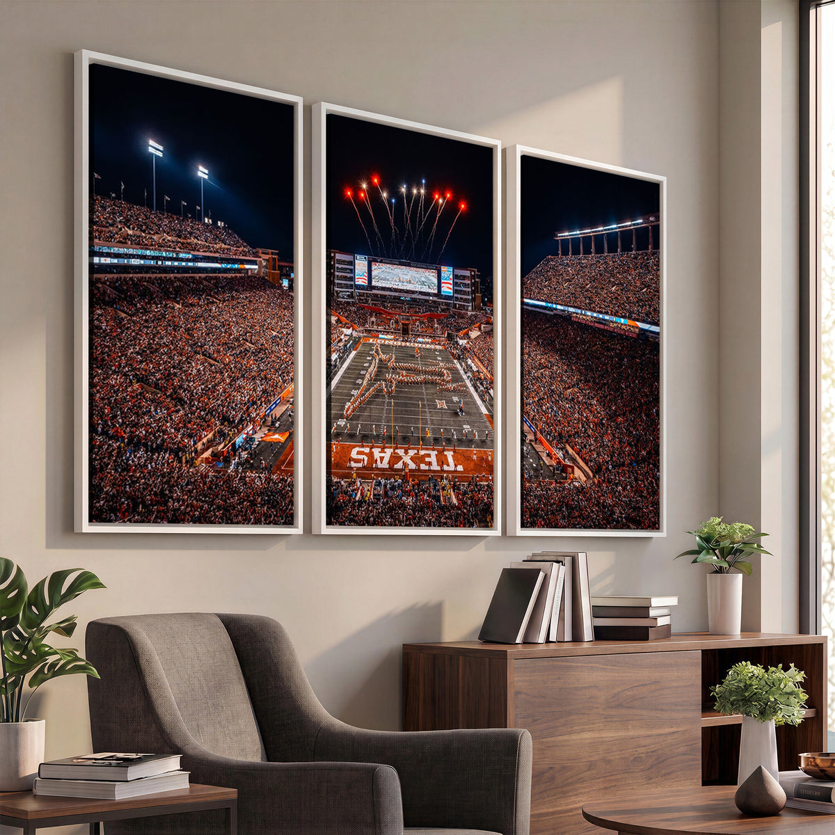 58778-PAN-FL-20X10 - Darrell K Royal Memorial Stadium | Texas Longhorns | Print Decor Wall Art Design for Home & Office Decoration