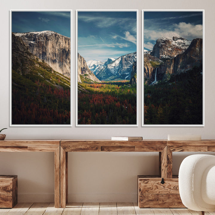 Yosemite National Park Wall Art Canvas Print, Mountain Landscape Print, Framed El Capitan Art Print, Large Scenic Nature Printing