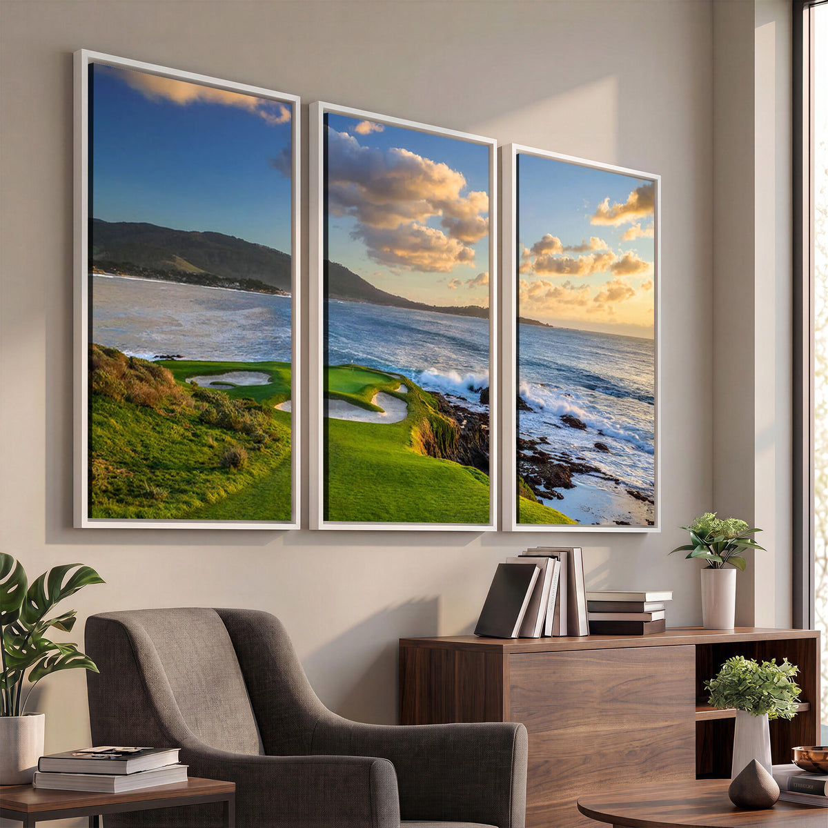 50107048-MGV-CV-36X24 - Pebble Beach Golf Links Wall Art Canvas Print