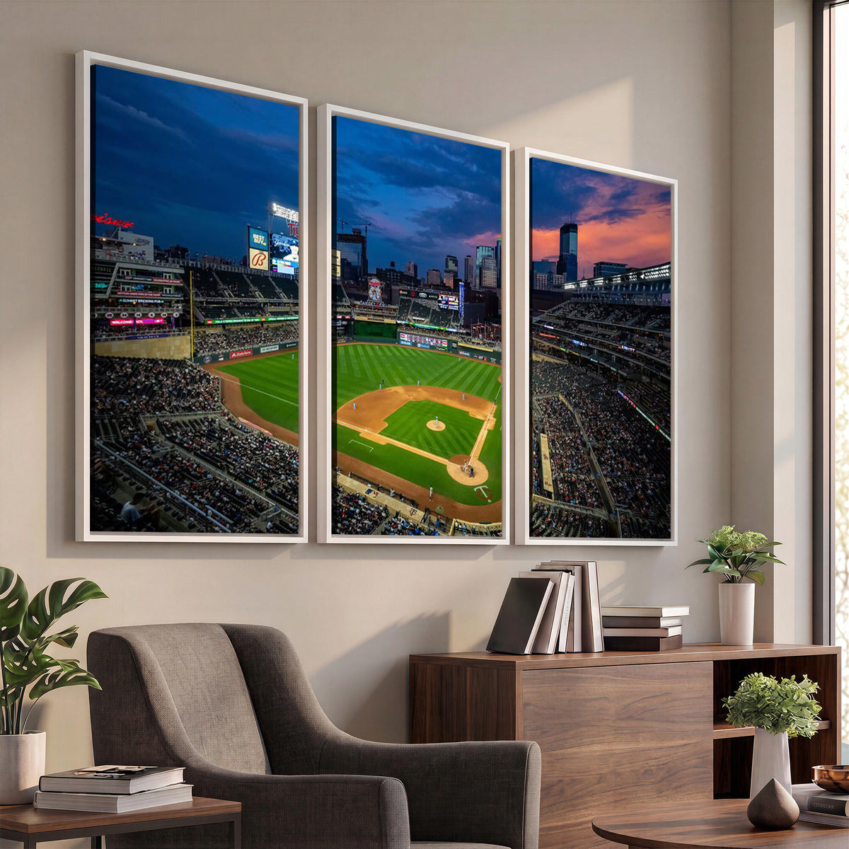 68222753-MGV-CV-36X24 - Target Field Wall Art Canvas Print, Baseball Stadium Scene