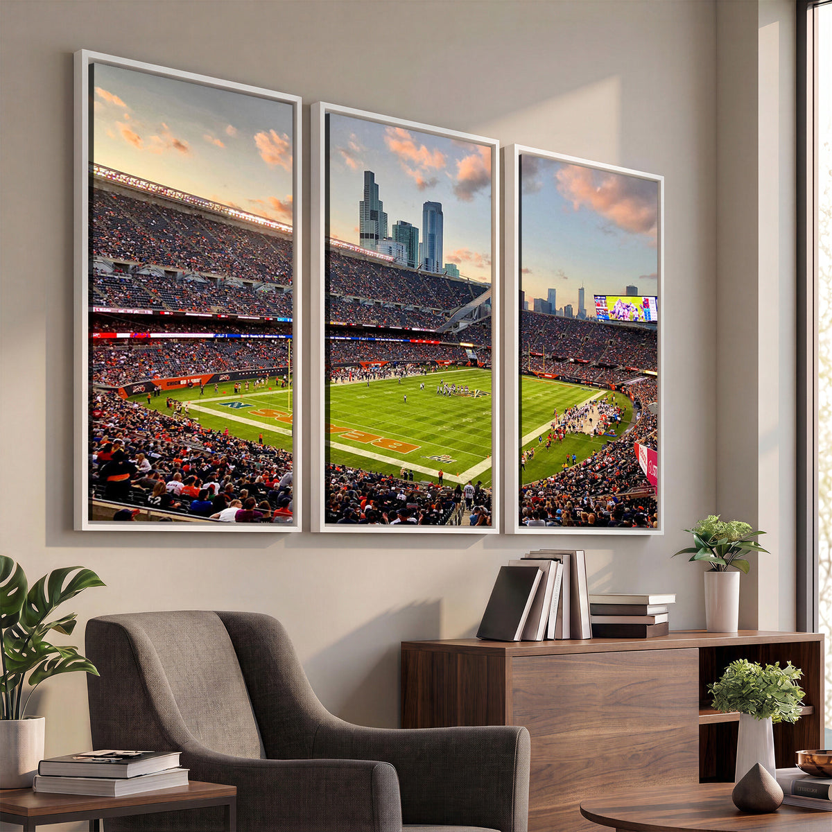 55377093-PAN-FL-20X10 - Chicago Bears Soldiers Field Wall Art Canvas Print, Man Cave Wall Decor