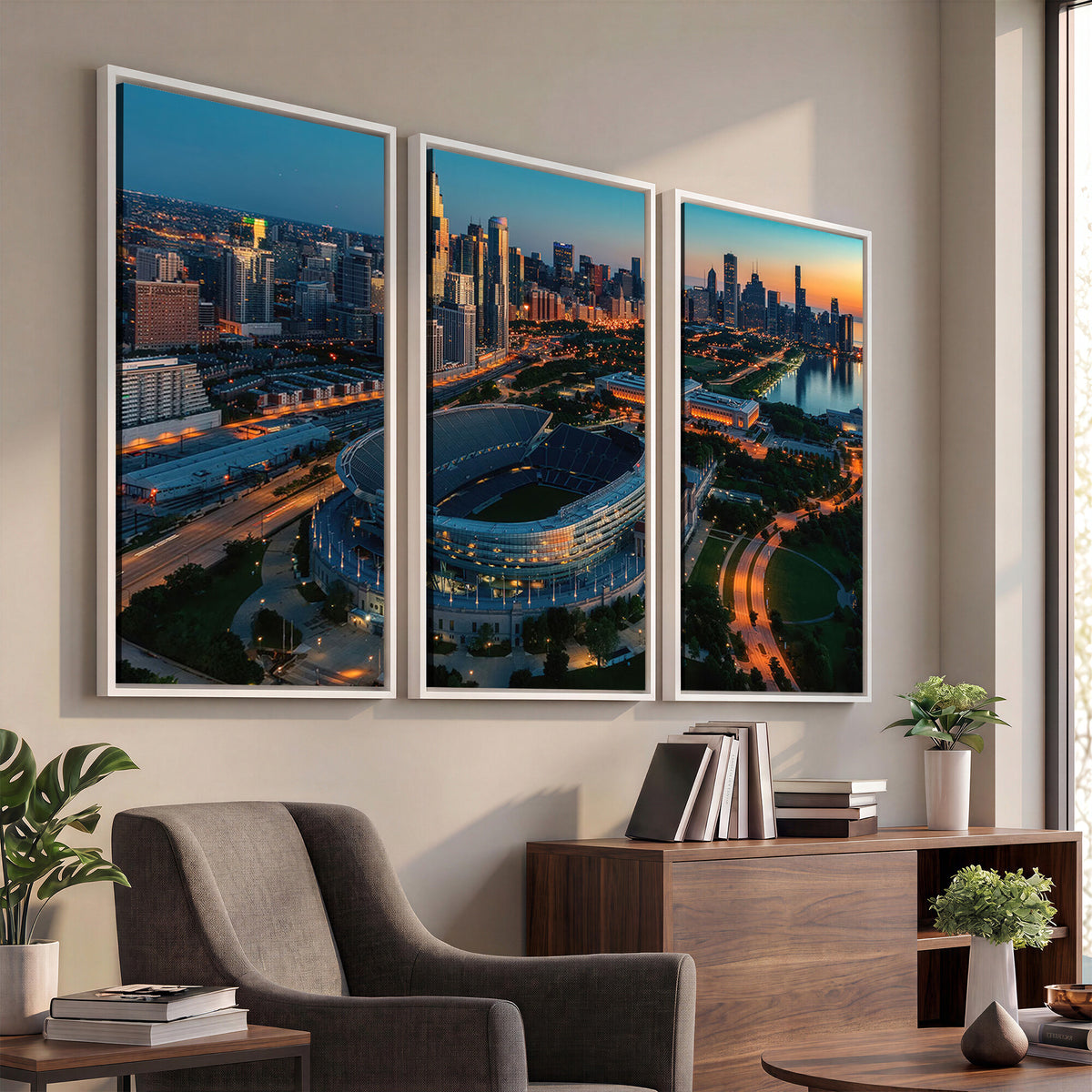 36690345-MGV-CV-36X24 - Chicago Bears Soldiers Field Wall Art Canvas Print