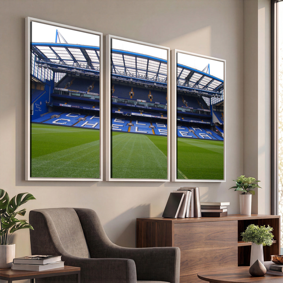 38616413CHELSA-MGV-CV-36X24 - Stamford Bridge Chelsea Football Stadium Canvas Wall Art