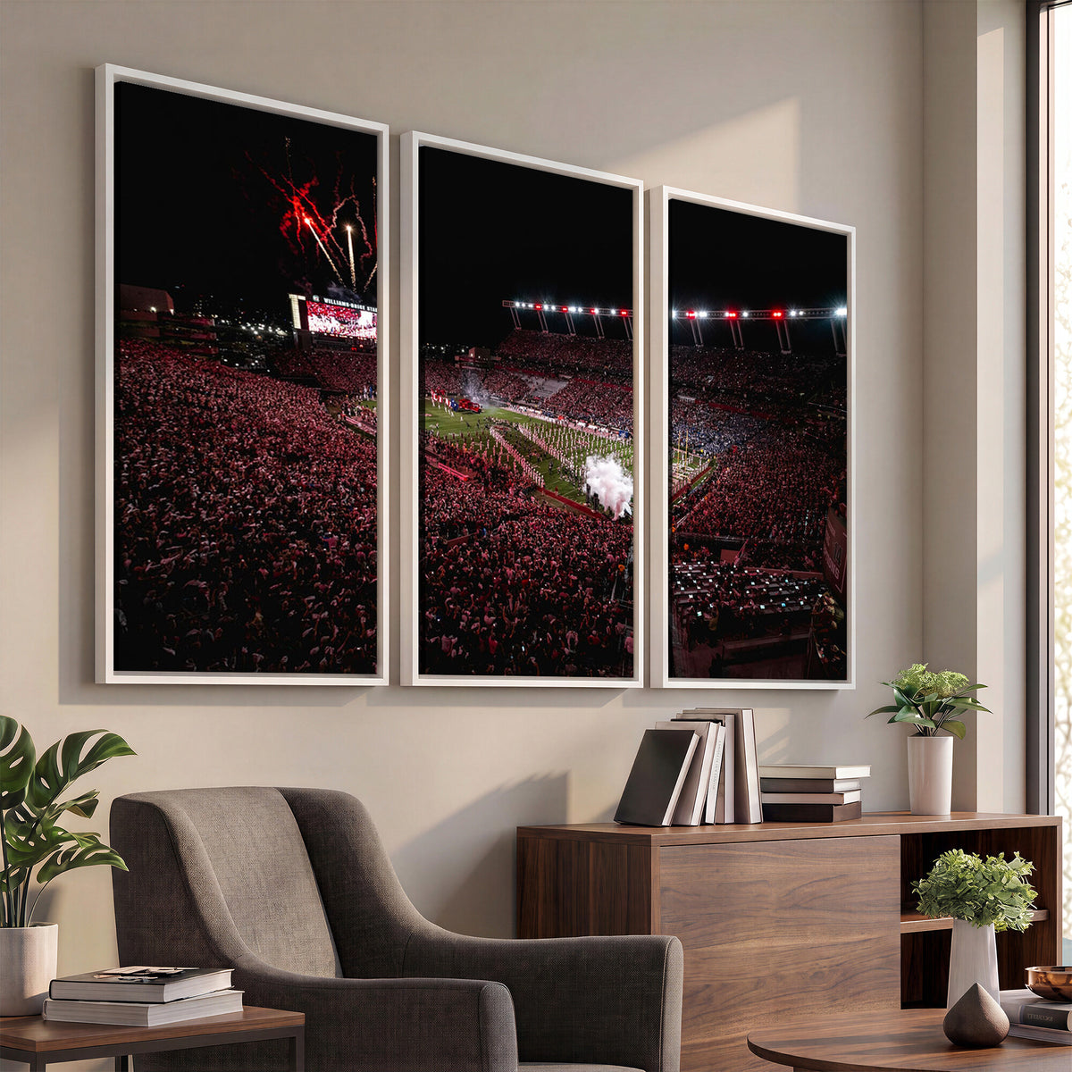 60690191-MGV-CV-36X24 - William Brice Stadium Wall Art Print, Baseball Game Room