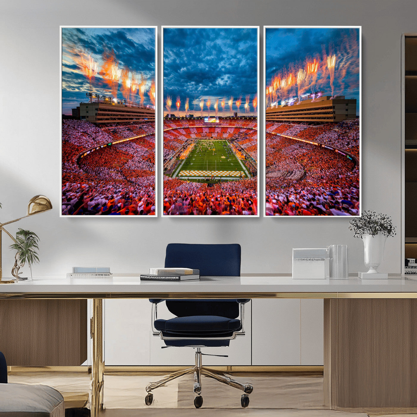 Tennessee Neyland Stadium Wall Art Print, Sports Arena Canvas Wall Art, Panoramic Stadium Canvas Print, Modern Athletic Field Art Printing