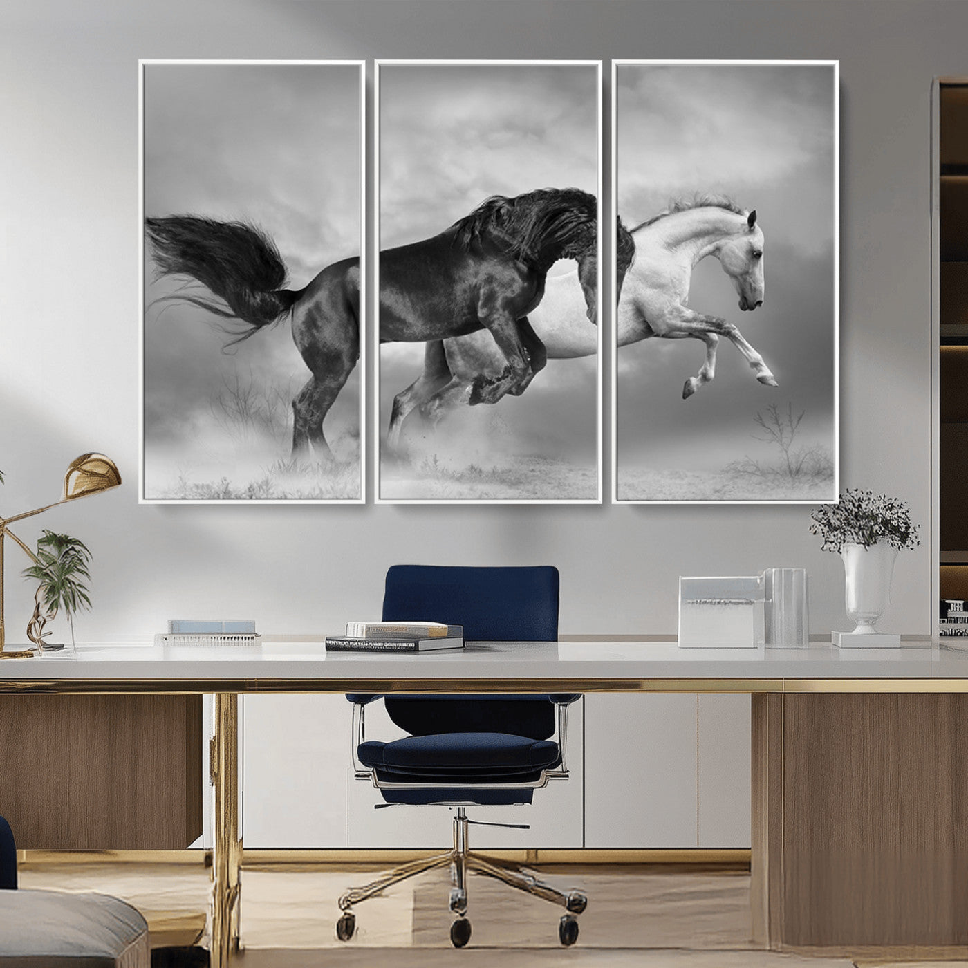 MGV-FC-48X32-3P - Wild Horses Wall Art Canvas Print