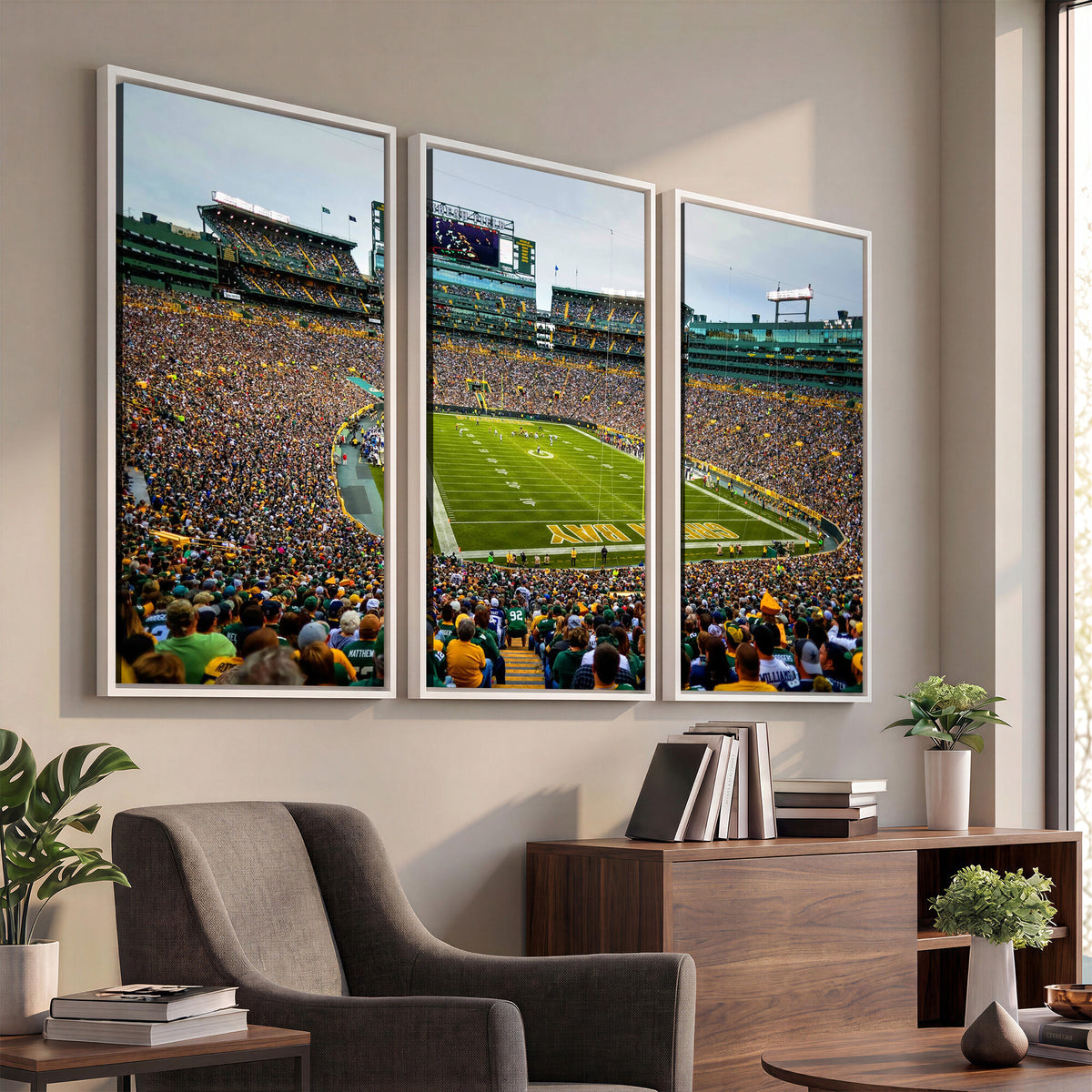 56521752-MGV-CV-36X24 - Green Bay Packers Stadium Wall Art Canvas Print, Lambeau Field