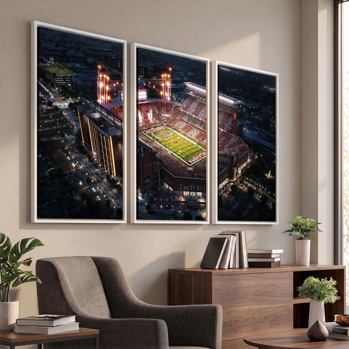 16867141-MGV-CV-36X24 - Oklahoma Memorial Stadium, Gaylord Memorial Stadium Wall Art