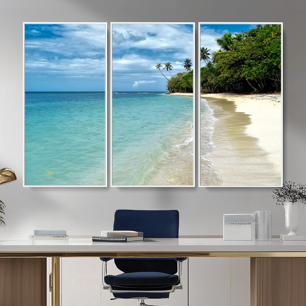50626792-MGV-CV-36X24 - Puerto Rico Beach Paradise Wall Art – Tropical Coastal Print