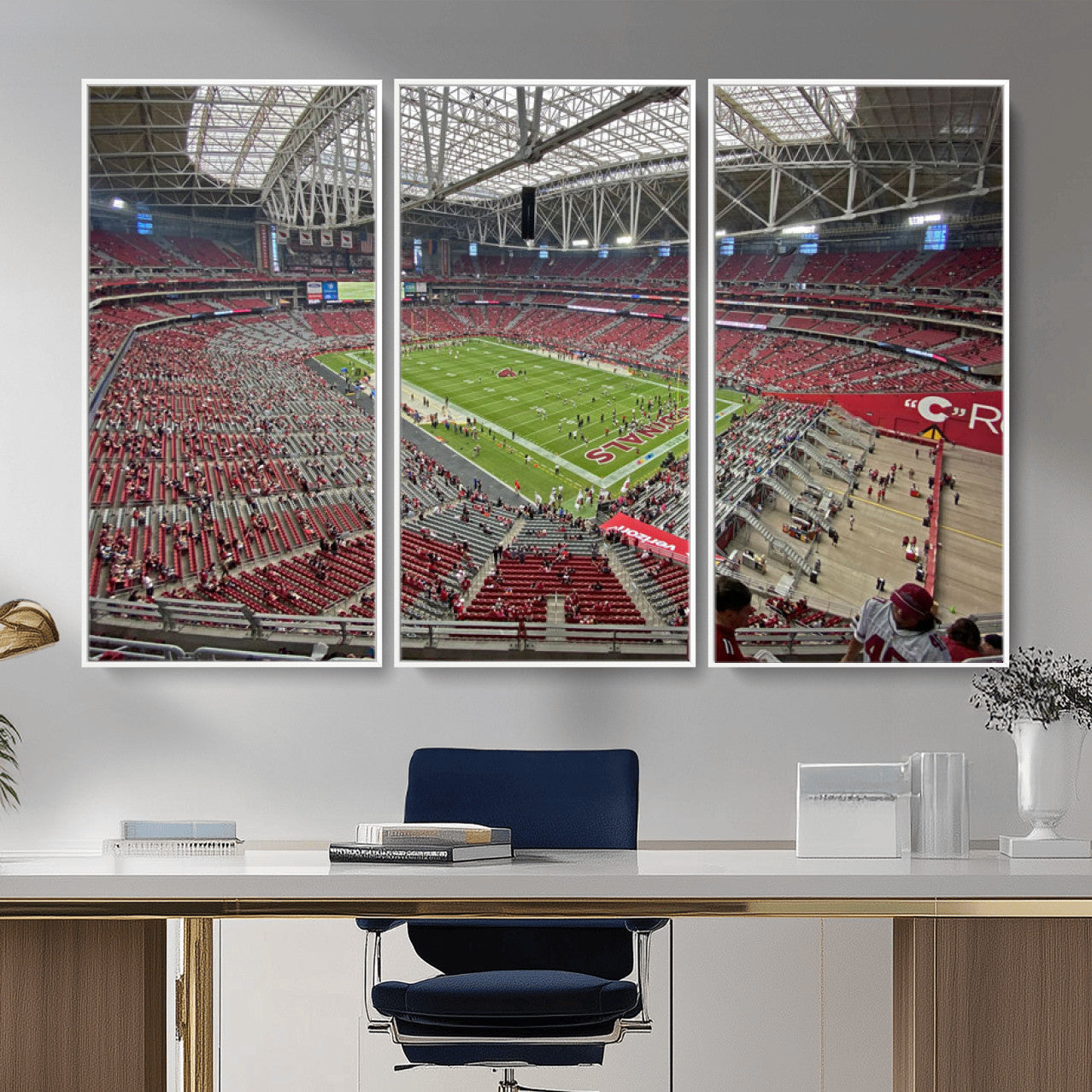 30579717-MGV-CV-36X24 - State Farm Stadium Canvas Wall Art, Arizona Cardinals Football Stadium Print, Glendale NFL Arena Panorama Artwork