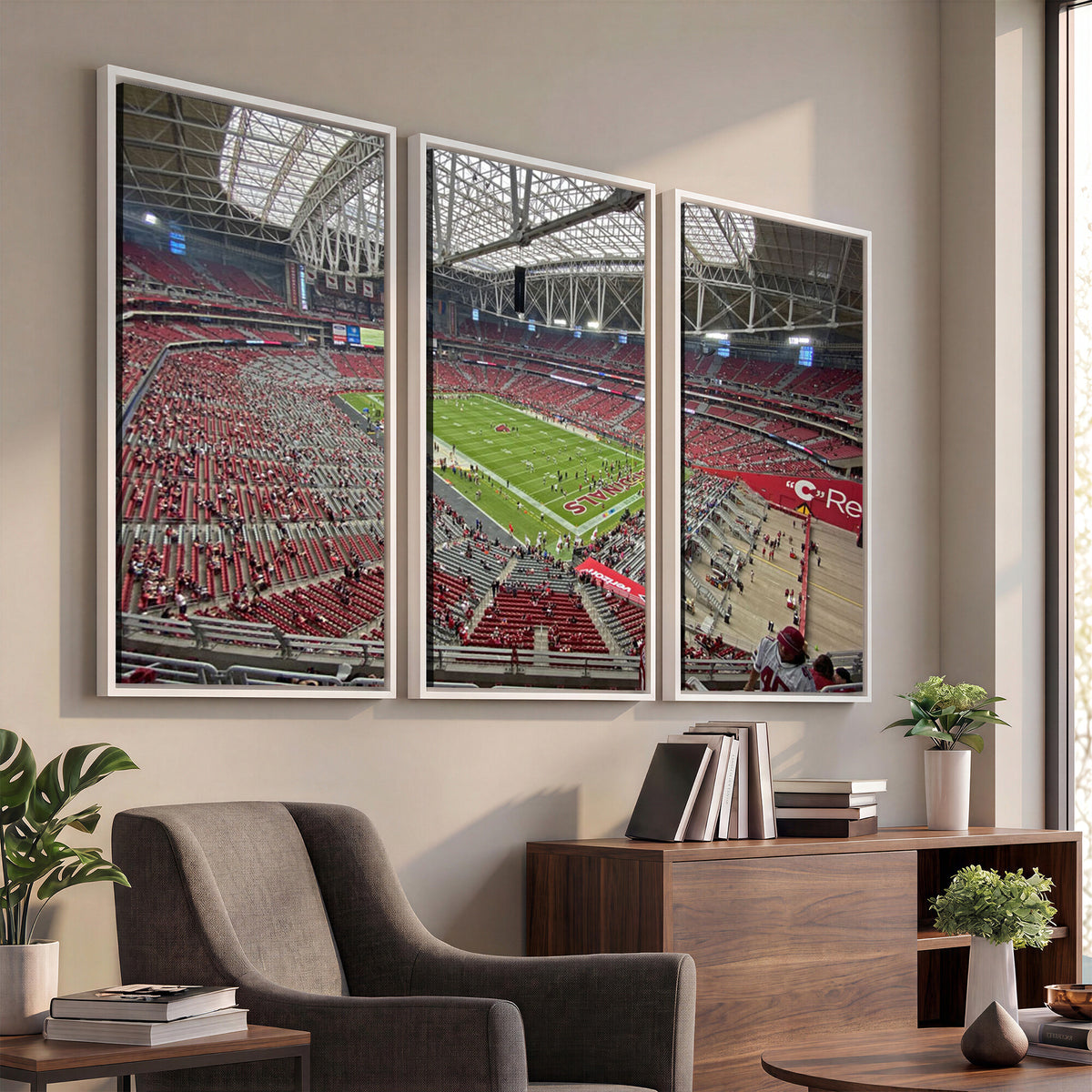30579717-MGV-CV-36X24 - State Farm Stadium Canvas Wall Art, Arizona Cardinals Football Stadium Print, Glendale NFL Arena Panorama Artwork