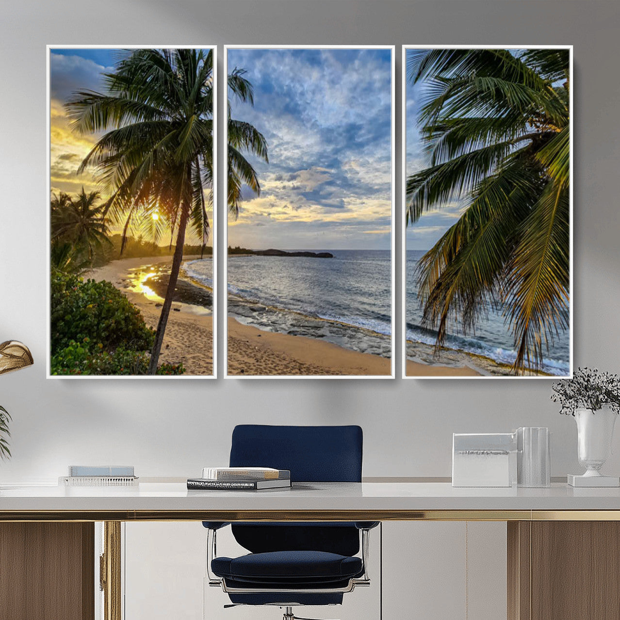 40002010-MGV-CV-36X24 - Mar Chiquita Beach Puerto Rico Canvas Wall Art, Manati Caribbean Coastal Photography Print, Tropical Ocean Sunset Decor