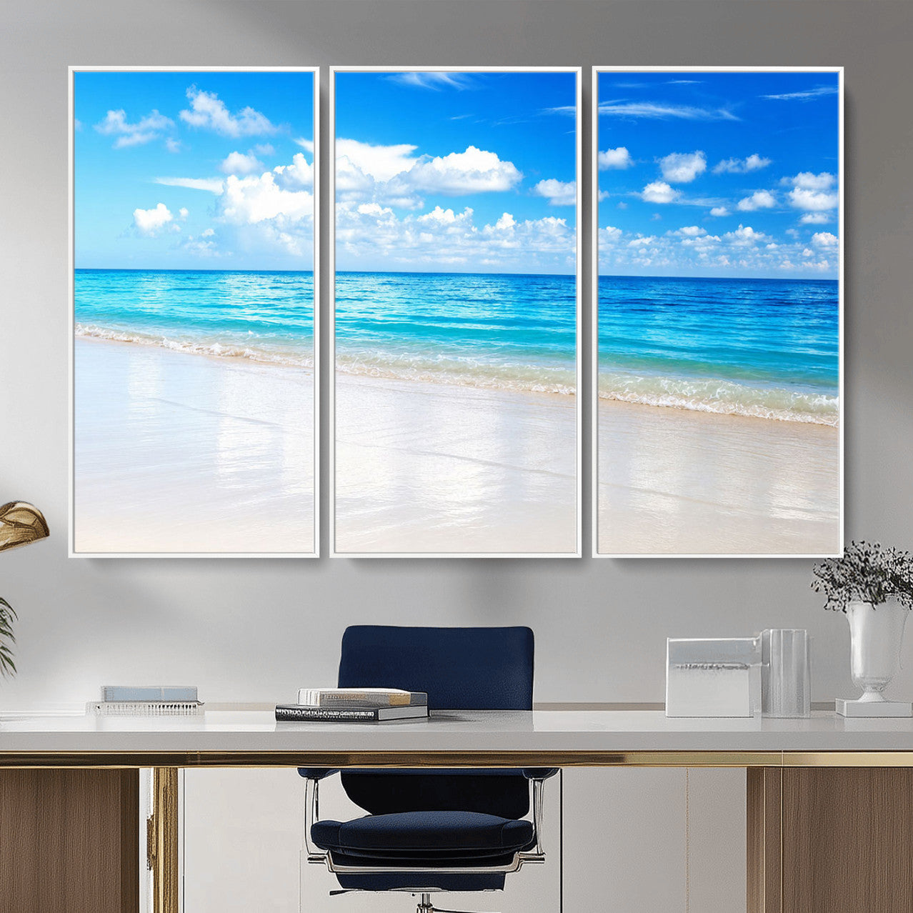 67491909-MGV-CV-36X24 - Tropical Beach Ocean Wall Art Canvas Print for Home Decor