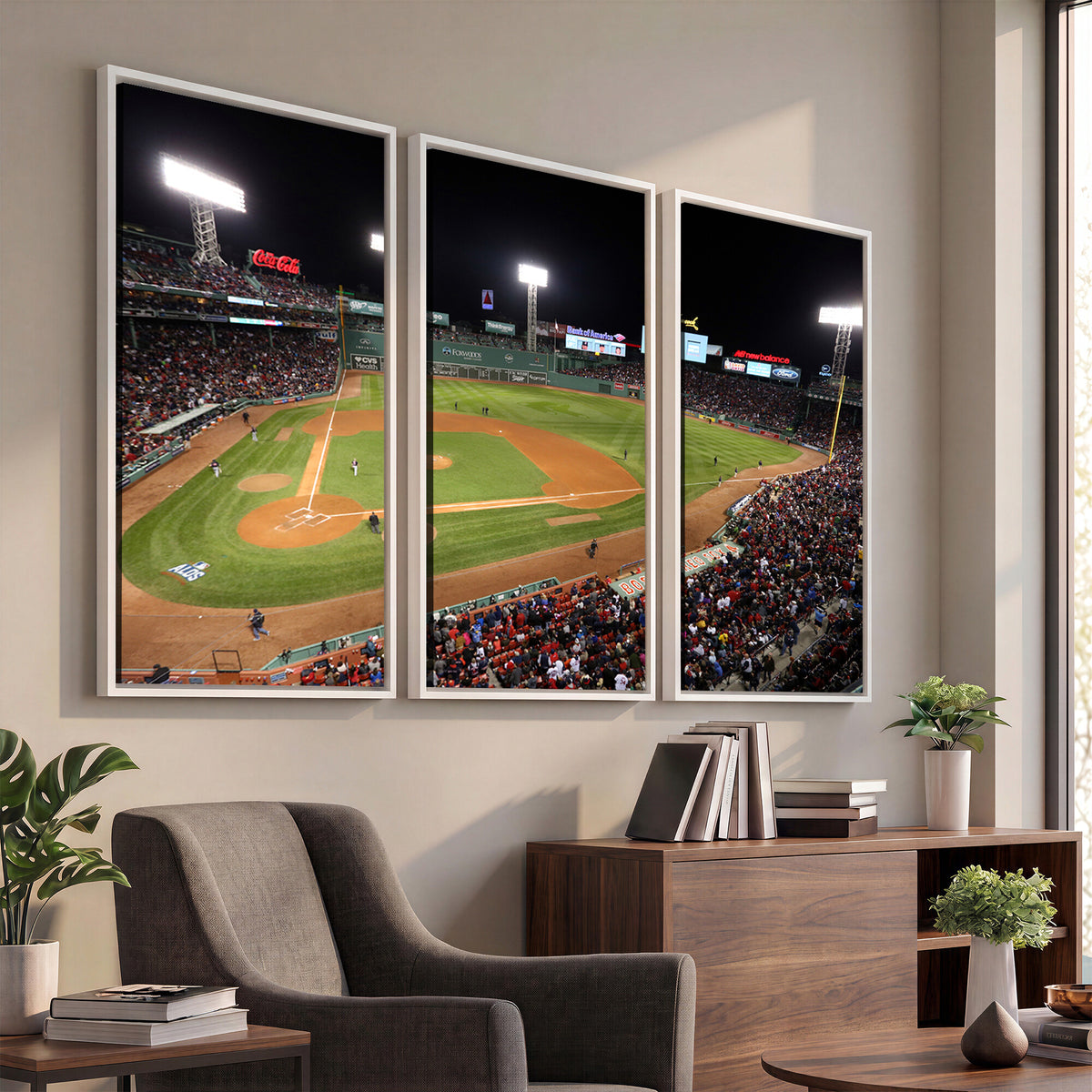 86945D-MGV-CV-36X24 - Fenway Park Boston Red Sox Baseball Stadium Wall Art Canvas Print for Gift Baseball Lover MLB Wall Art College Dorm Wall Decor Baseball Gift