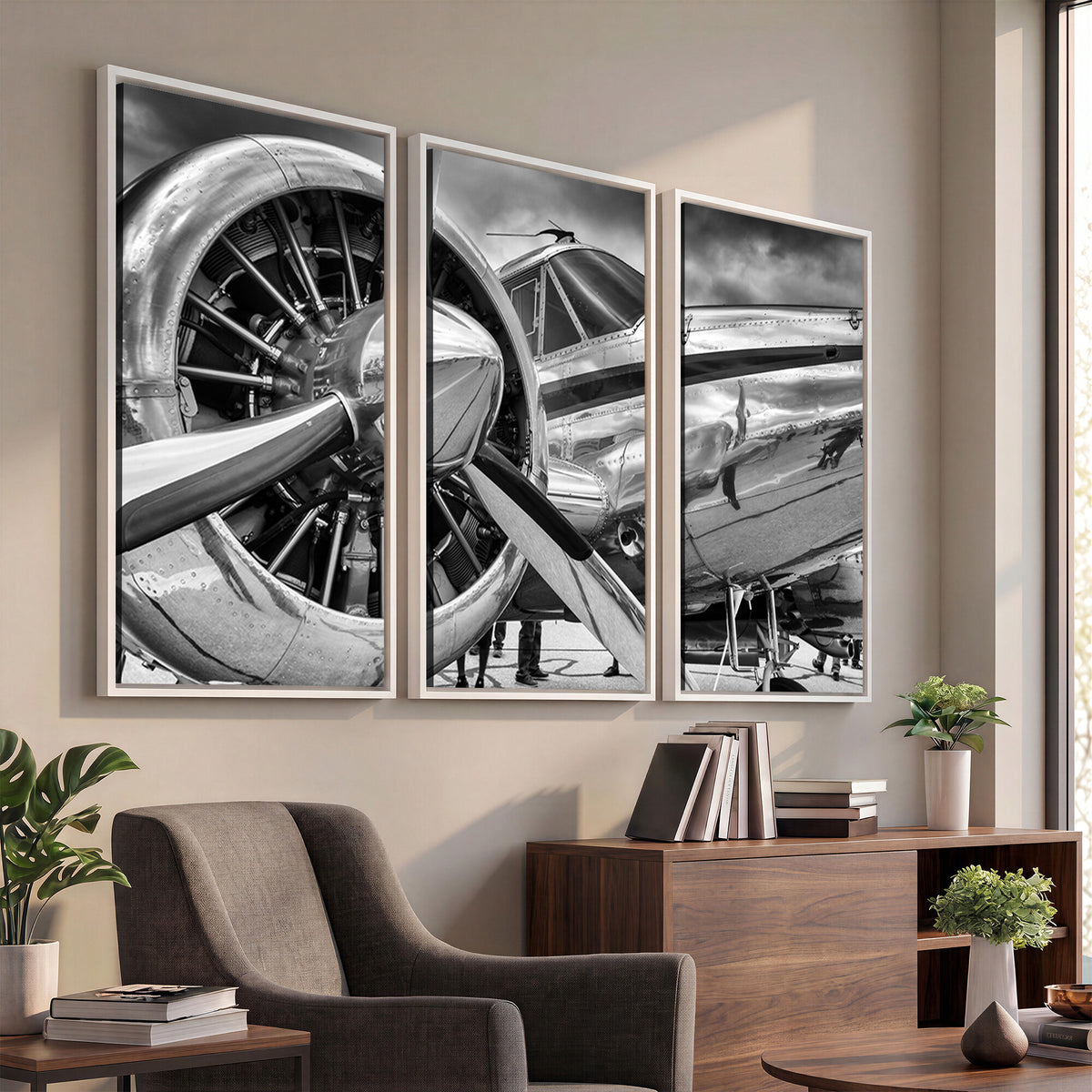 40672-MGV-CV-36X24 - Vintage Antique Airplane Wall Art Canvas Print